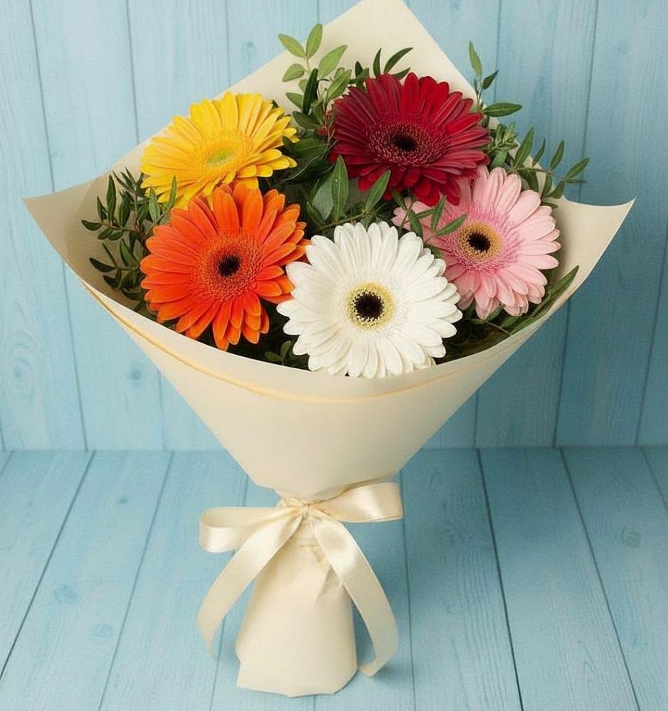 Букет цветов из: Герберы в Верхней Туре