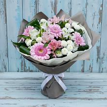 Букет цветов из:  Герберы, Альстромерии и Хризантемы в Верхней Туре