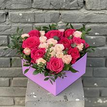 Цветочная композиция из Розы в коробке в Верхней Туре