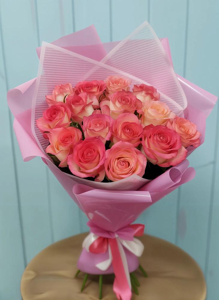 Букет 15 Розовых роз Равель в Верхней Туре