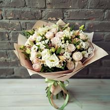 Букет цветов из:  Альстромерии, Розы и Хризантемы в Верхней Туре