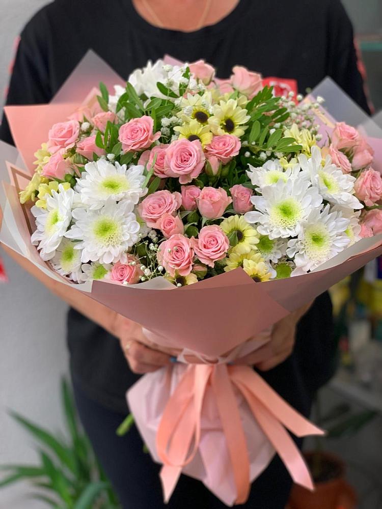 Букет цветов из: Розы и Хризантемы в Верхней Туре