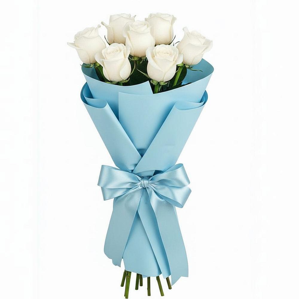 Букет 7 белых роз Проуд в Верхней Туре