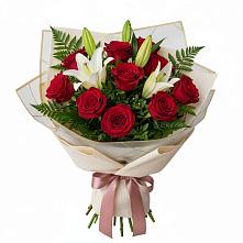 Букет цветов из:  Лилии и Розы в Верхней Туре