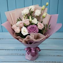 Букет цветов из:  Розы и Лизиантусы #REPLACE_PRED# Верхней Туре
