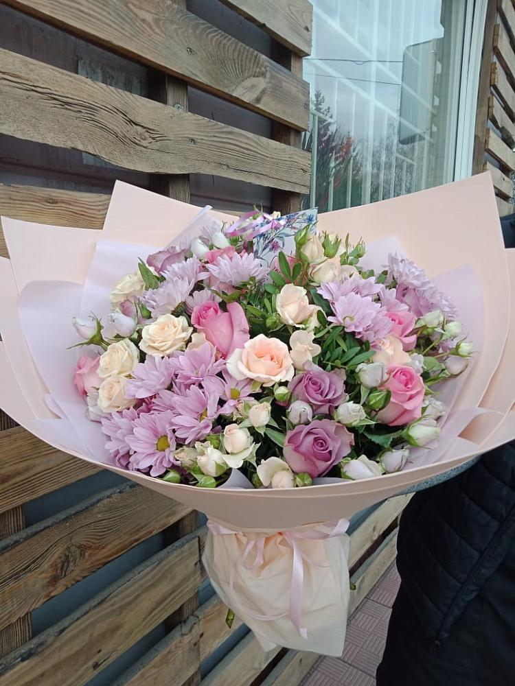 Букет цветов из: Розы и Хризантемы в Верхней Туре