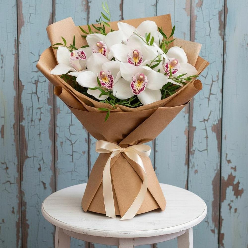 Букет цветов из: Орхидеи и Розы в Верхней Туре