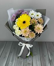 Букет цветов из:  Розы, Герберы и Хризантемы в Верхней Туре