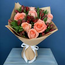 Букет цветов из:  Розы и Альстромерии в Верхней Туре