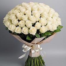 Букет 101 беля роза Белоснежка в Верхней Туре