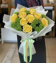 Букет цветов из:  Хризантемы и Розы в Верхней Туре