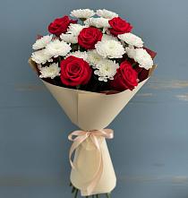 Букет цветов из:  Розы и Хризантемы в Верхней Туре