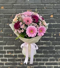Букет цветов из:  Герберы и Хризантемы в Верхней Туре