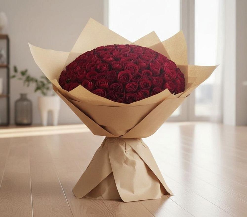 Букет 101 Красная роза в Верхней Туре