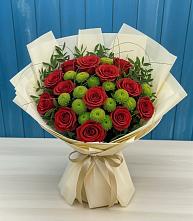 Букет цветов из:  Розы и Хризантемы #REPLACE_PRED# Верхней Туре