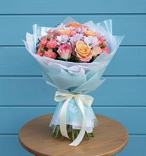 Букет цветов из:  Хризантемы и Розы в Верхней Туре