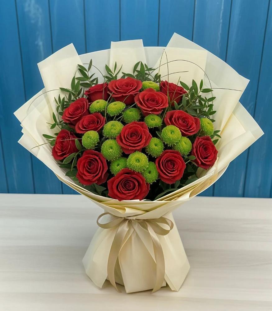 Букет цветов из: Розы и Хризантемы в Верхней Туре