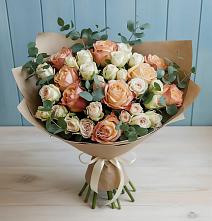 Букет цветов из:  Альстромерии и Розы в Верхней Туре
